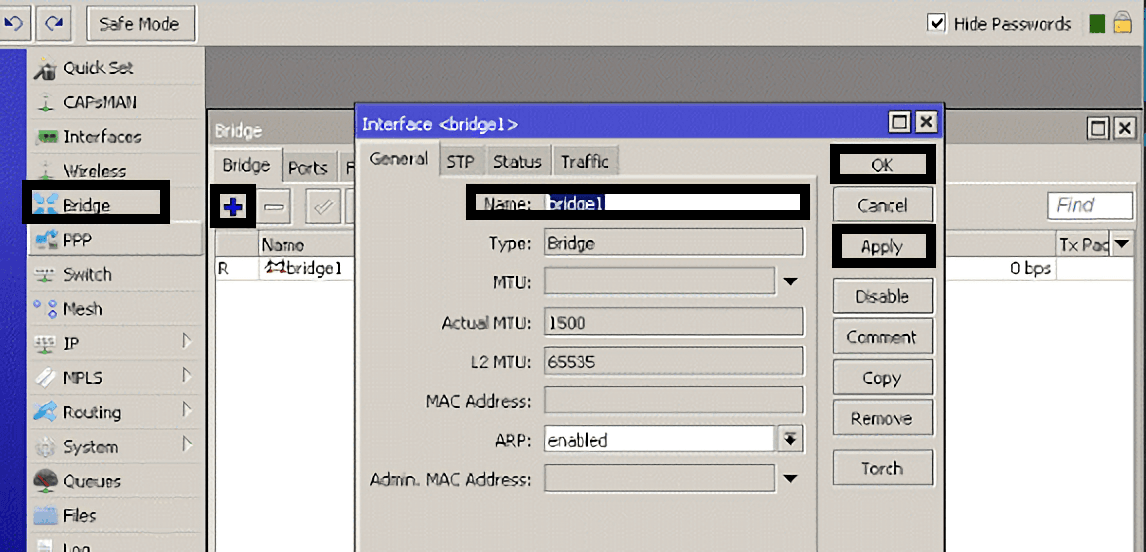 Cara Setting Interface Mikrotik Menjadi Bridge