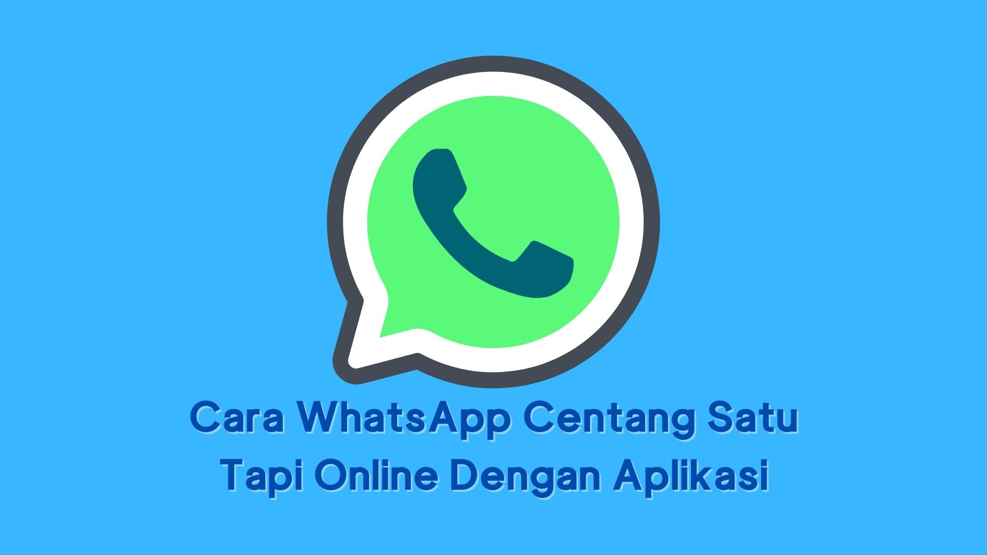 Cara WhatsApp Centang Satu Tapi Online Dengan Aplikasi